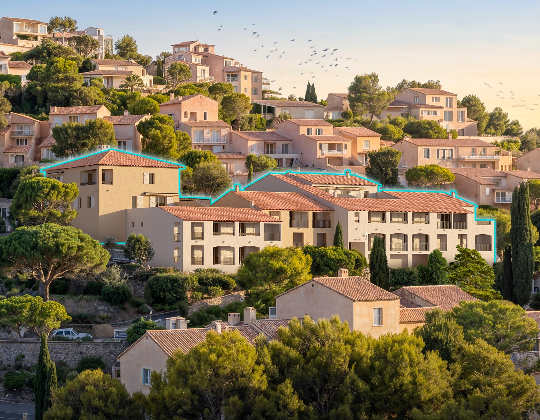 Bâtiment Banon — vue aérienne